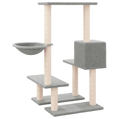 Cat furniture with sisal scratching posts 94.5 cm light gray