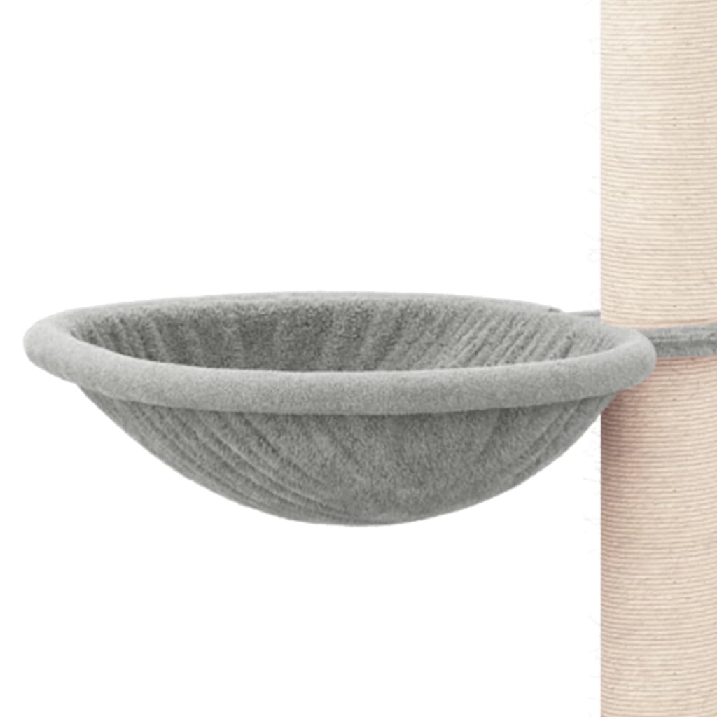 Cat furniture with sisal scratching posts 94.5 cm light gray