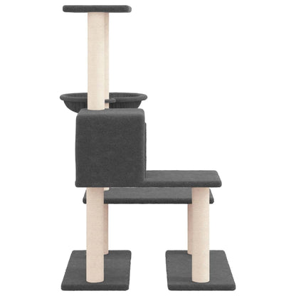 Cat furniture with sisal scratching posts 94.5 cm dark gray