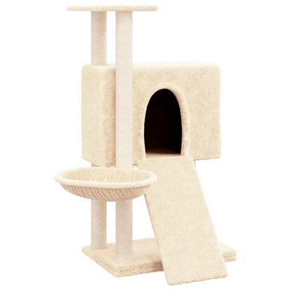 Cat furniture with sisal scratching posts 96 cm cream-colored