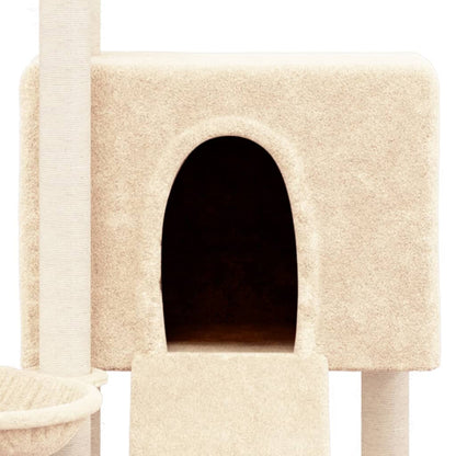 Cat furniture with sisal scratching posts 96 cm cream-colored