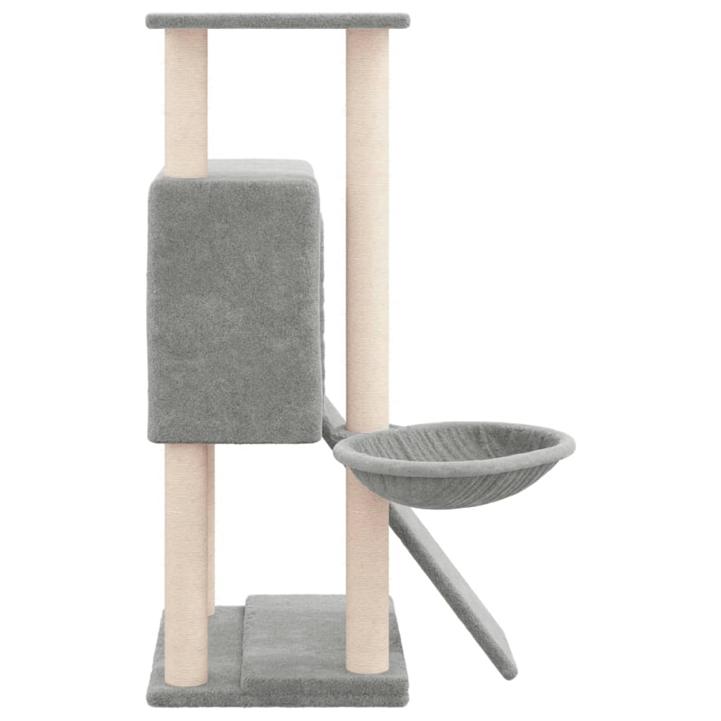 Cat furniture with sisal scratching posts 96 cm light gray