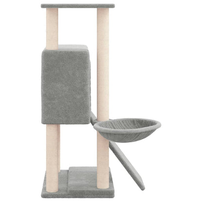 Cat furniture with sisal scratching posts 96 cm light gray