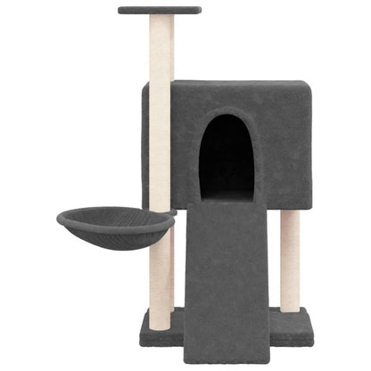 Cat furniture with sisal scratching posts 96 cm dark gray