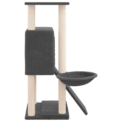 Cat furniture with sisal scratching posts 96 cm dark gray