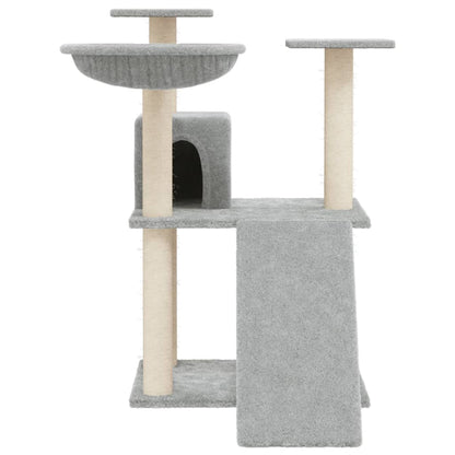 Cat furniture with sisal scratching posts 83 cm light gray