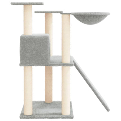 Cat furniture with sisal scratching posts 83 cm light gray