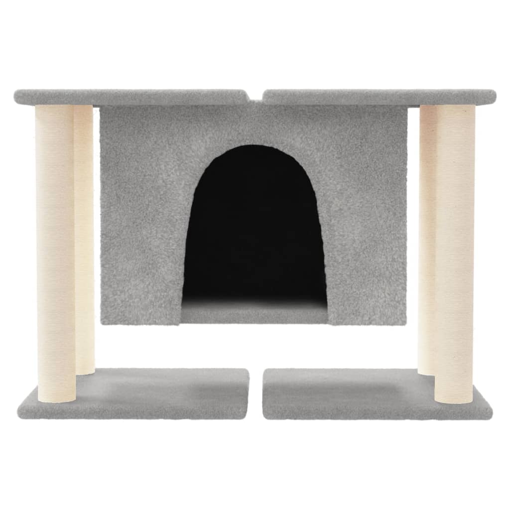 Cat furniture with sisal scratching posts 50 cm light gray