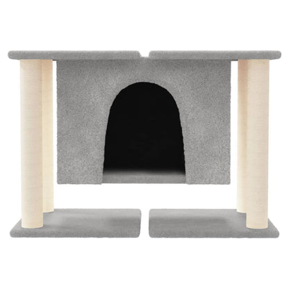 Cat furniture with sisal scratching posts 50 cm light gray