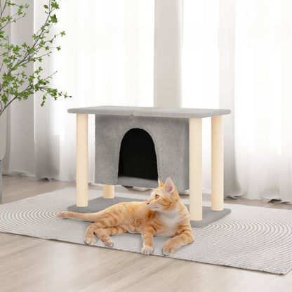 Cat furniture with sisal scratching posts 50 cm light gray