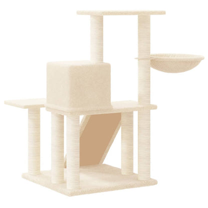 Cat furniture with sisal scratching posts 82 cm cream-colored