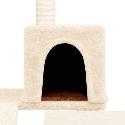 Cat furniture with sisal scratching posts 82 cm cream-colored