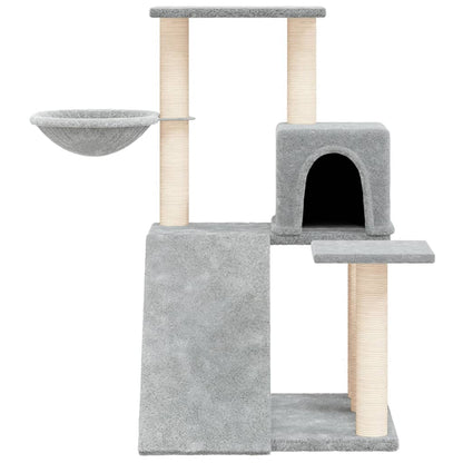 Cat furniture with sisal scratching posts 82 cm light gray