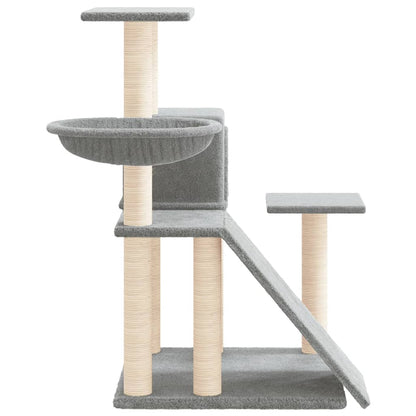 Cat furniture with sisal scratching posts 82 cm light gray
