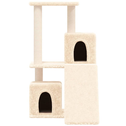 Cat furniture with sisal scratching posts 82 cm cream-colored