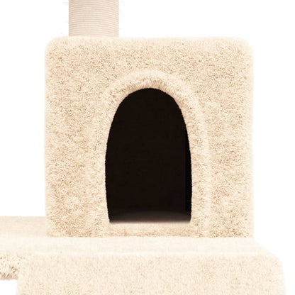 Cat furniture with sisal scratching posts 82 cm cream-colored