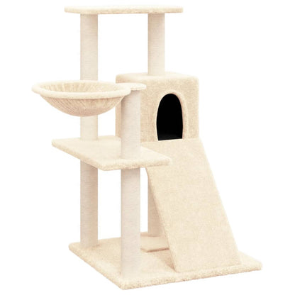 Cat furniture with sisal scratching posts 82 cm cream-colored