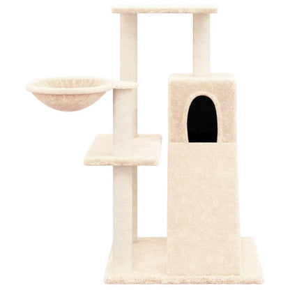 Cat furniture with sisal scratching posts 82 cm cream-colored