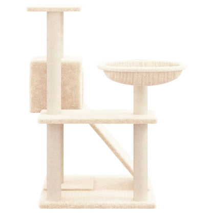 Cat furniture with sisal scratching posts 82 cm cream-colored