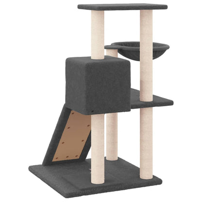 Cat furniture with sisal scratching posts 82 cm dark gray
