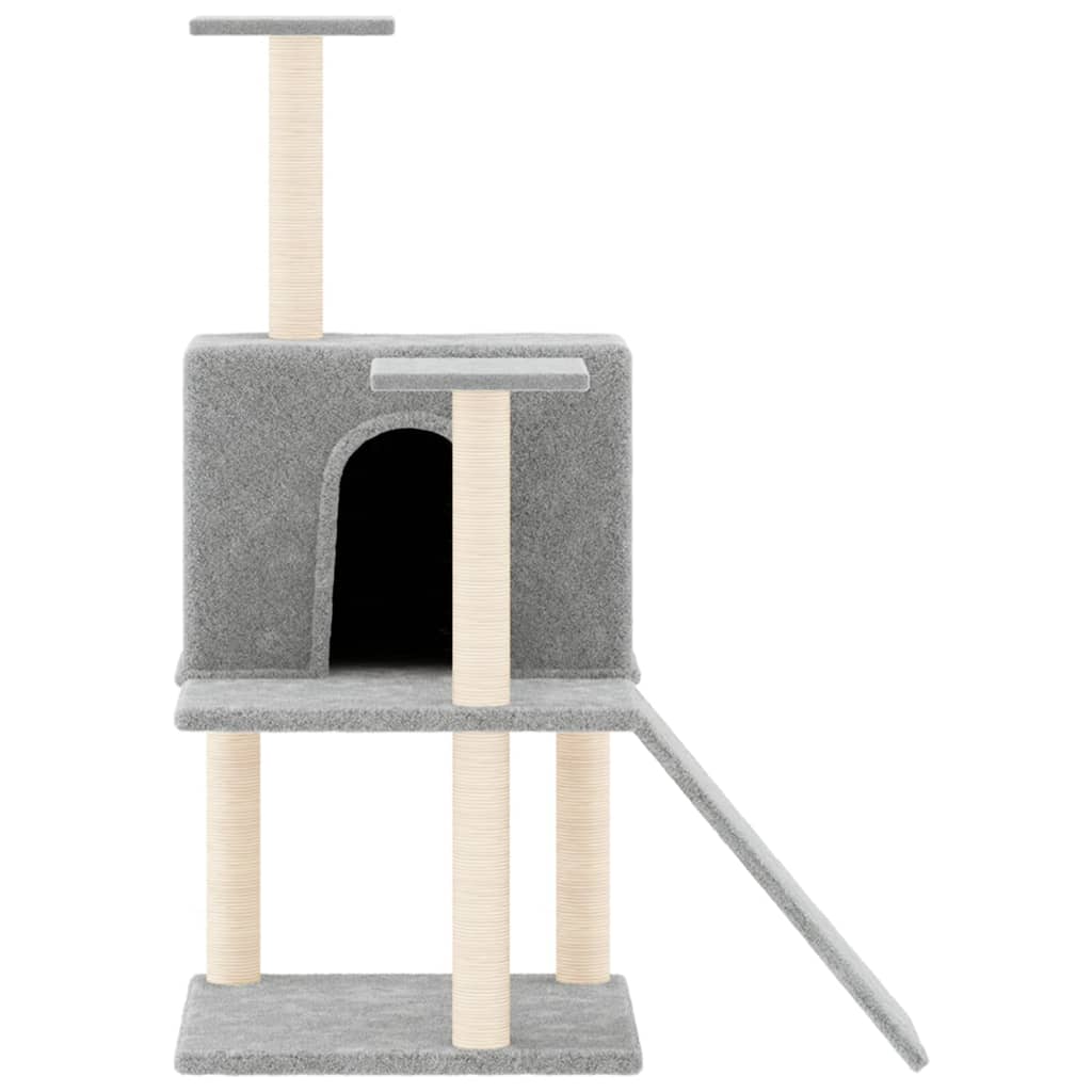 Cat furniture with sisal scratching posts 109 cm light gray