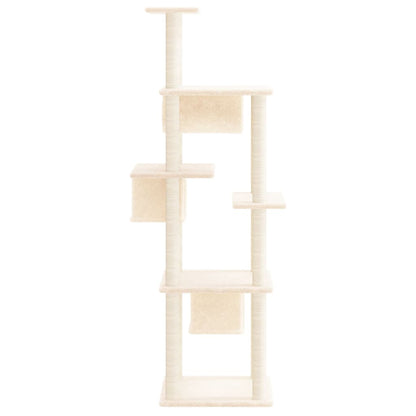 Cat furniture with sisal scratching posts 169 cm cream-colored