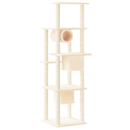 Cat furniture with sisal scratching posts 169 cm cream-colored