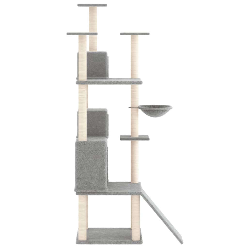 Cat furniture with sisal scratching posts 175 cm light gray