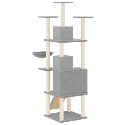 Cat furniture with sisal scratching posts 175 cm light gray