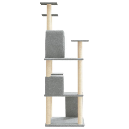 Cat furniture with sisal scratching posts 153 cm light gray