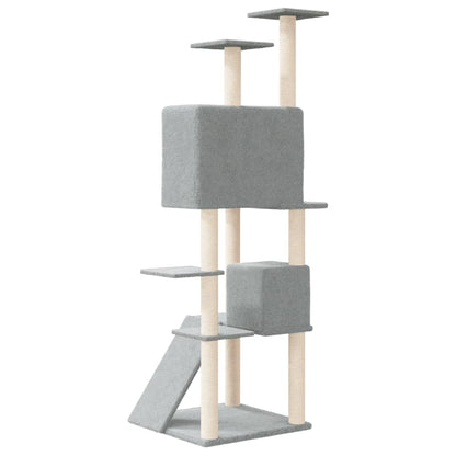 Cat furniture with sisal scratching posts 153 cm light gray