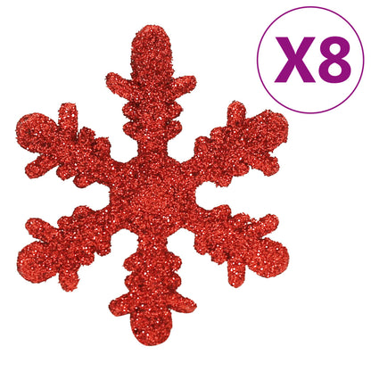111-delige Kerstballenset polystyreen rood