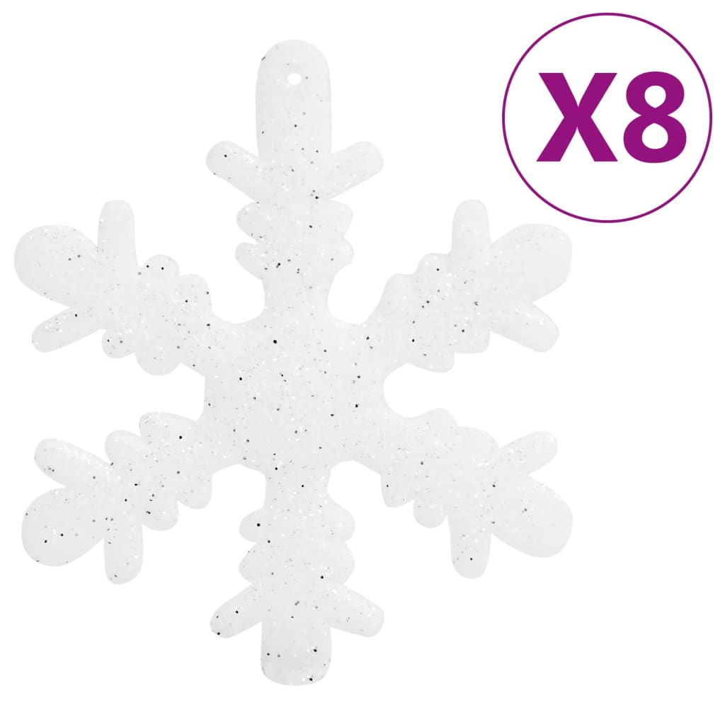 111-delige Kerstballenset polystyreen wit