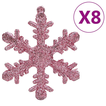 111-delige Kerstballenset polystyreen roze