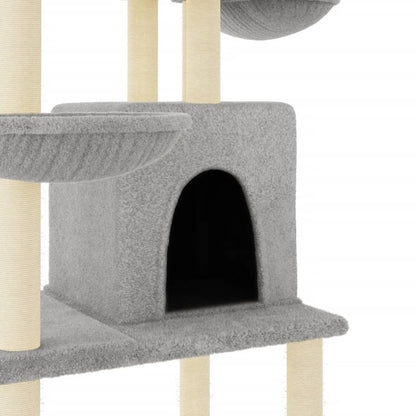 Cat furniture with sisal scratching posts 180 cm light gray