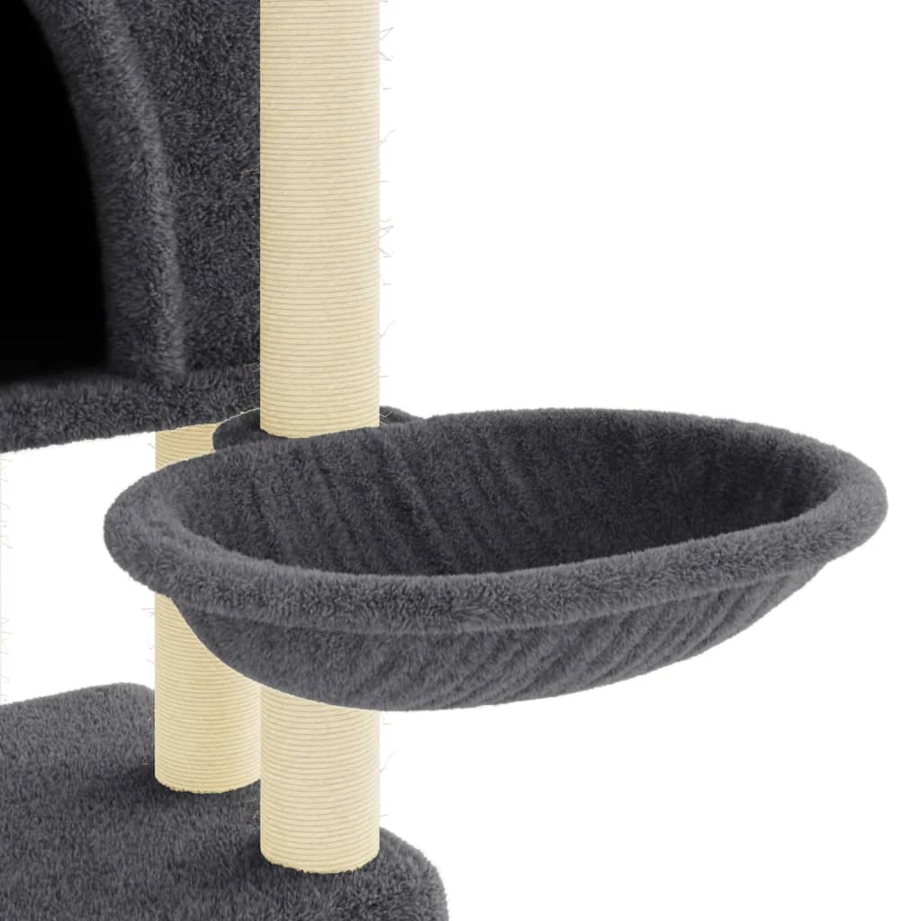 Cat furniture with sisal scratching posts 180 cm dark gray