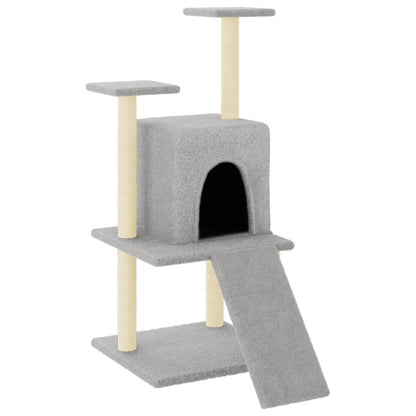 Cat furniture with sisal scratching posts 110 cm light gray