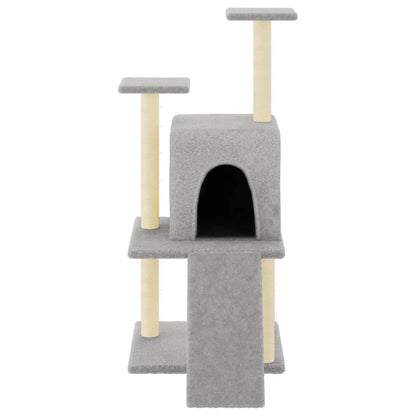 Cat furniture with sisal scratching posts 110 cm light gray