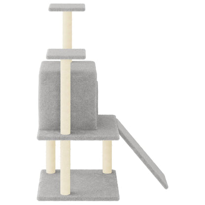 Cat furniture with sisal scratching posts 110 cm light gray
