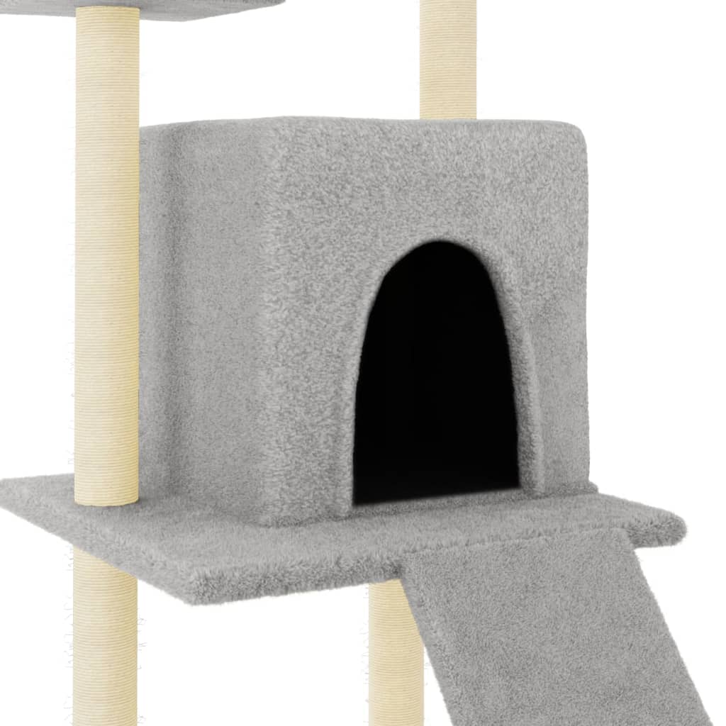 Cat furniture with sisal scratching posts 110 cm light gray