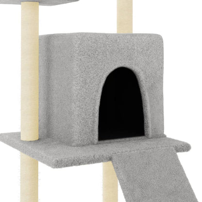 Cat furniture with sisal scratching posts 110 cm light gray