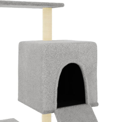Cat furniture with sisal scratching posts 130.5 cm light gray