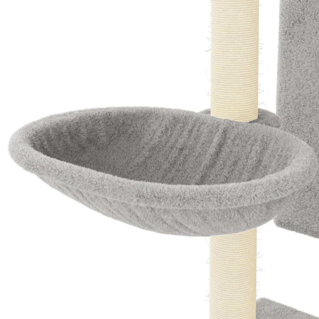 Cat furniture with sisal scratching posts 130.5 cm light gray