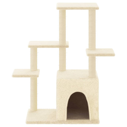 Cat furniture with sisal scratching posts 97.5 cm cream-colored