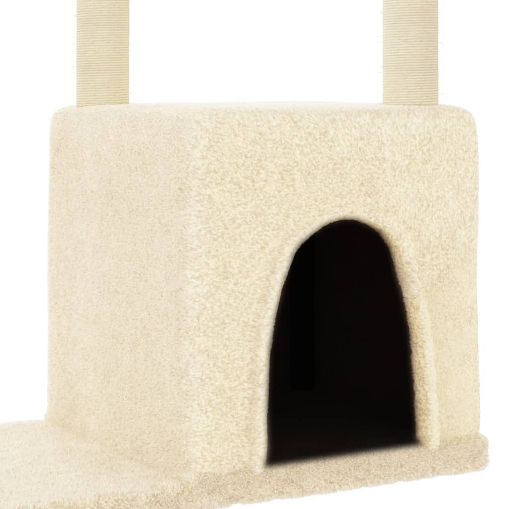 Cat furniture with sisal scratching posts 97.5 cm cream-colored
