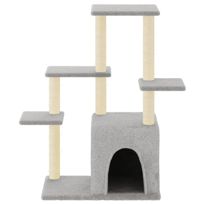 Cat furniture with sisal scratching posts 97.5 cm light gray