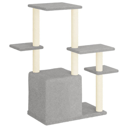 Cat furniture with sisal scratching posts 97.5 cm light gray
