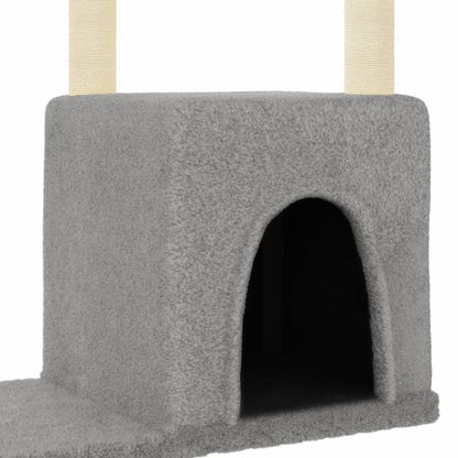 Cat furniture with sisal scratching posts 97.5 cm light gray