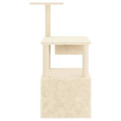 Cat furniture with sisal scratching posts 109.5 cm cream-colored