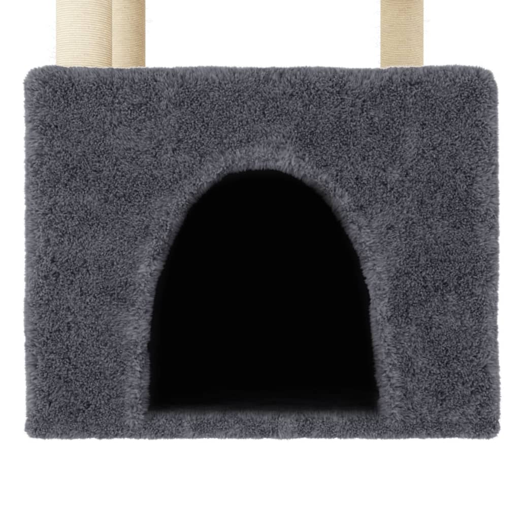 Cat furniture with sisal scratching posts 109.5 cm dark gray